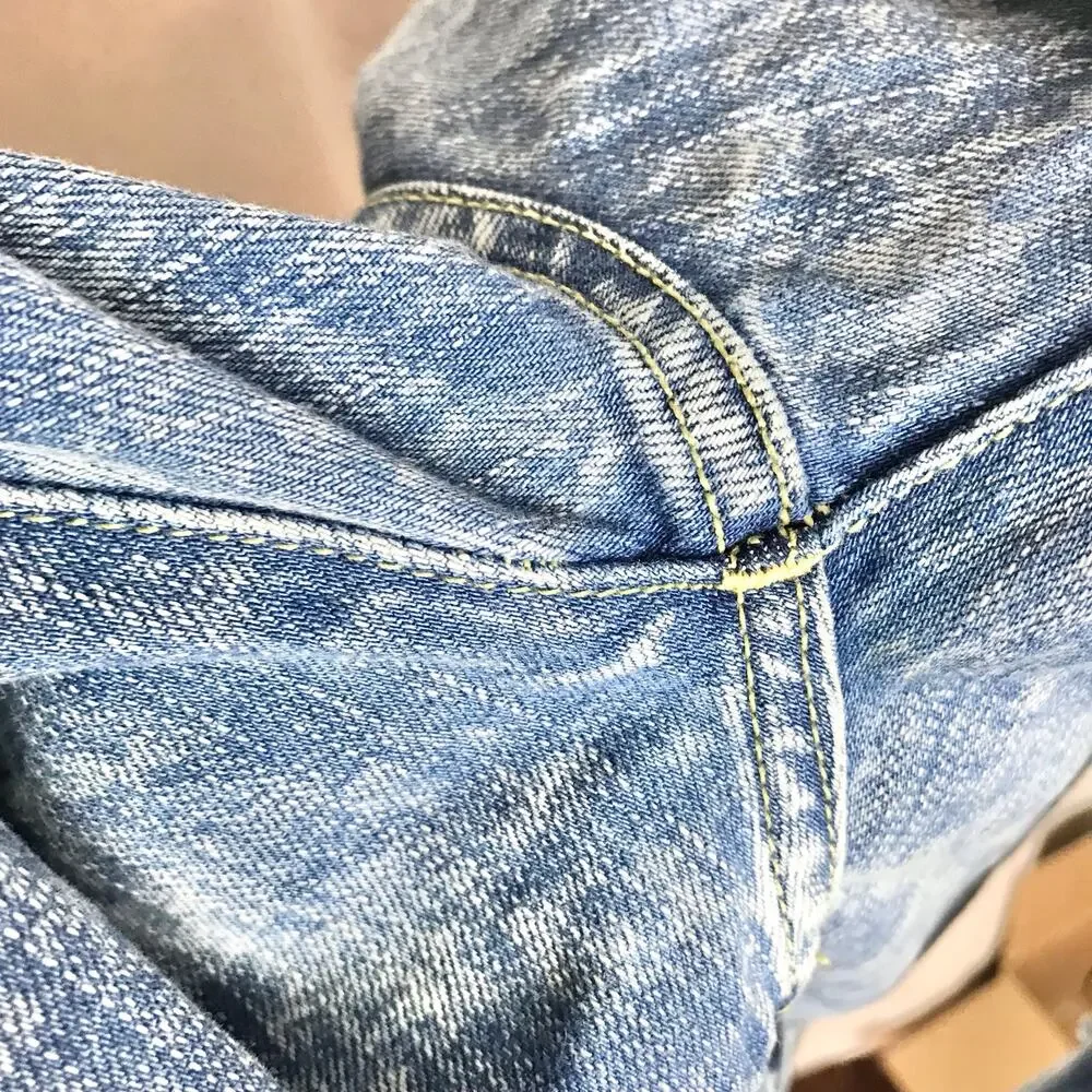 American Eagle Men's 28x32 Flex Acid Wash Destroyed Skinny Denim Jeans